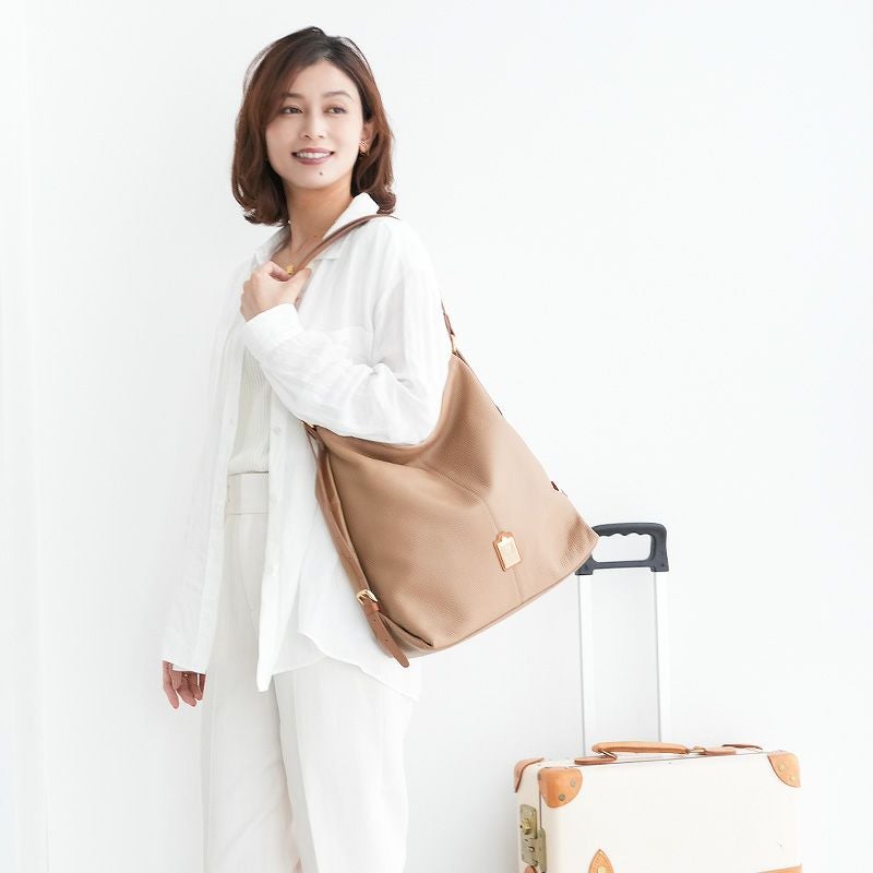 レディース本革トートバッグ人気おすすめ｜HerSchedule（ハースケジュール）Work&Trip カプチーノ